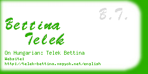 bettina telek business card
